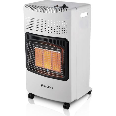 Riscaldatore a gas per interni  Bianco  Riscaldatore radiante a 3 livelli di calore con potenza fino a 4200 Watt per terrazze e spazi esterni
