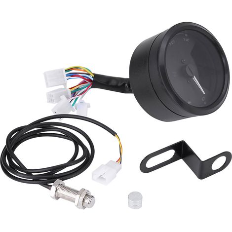 12000 U/min LCD Digitaler Tachometer Drehzahlmesser Geschwindigkeitsanzeiger für Motorrad Roller ATV. (1/5)