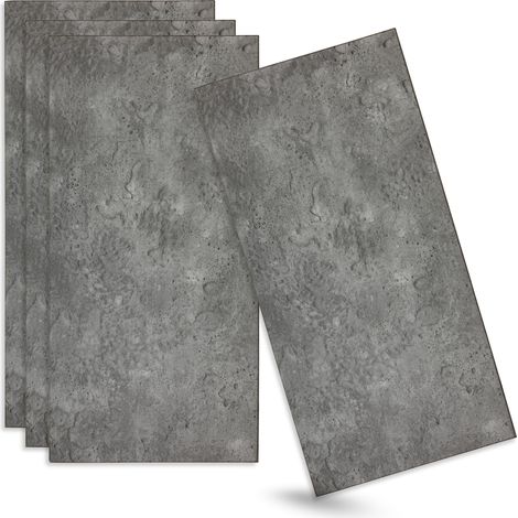Verdico 3D Panneaux muraux Polystyrne - Gris - 100x50 Cm - 4 pices - Béton Architectural - 2 m2 - Panneaux de plafond