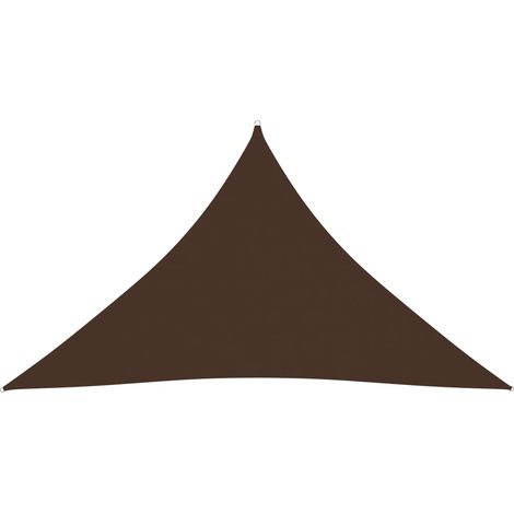 Sombrilla triangular de tela Oxford 3,5 x 3,5 x 4,9 m marrón 020009808 (1/5)