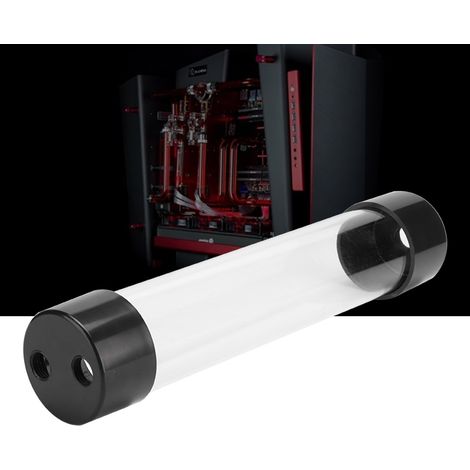 Réservoir cylindrique transparent 240mm pour refroidissement PC, réservoir d'eau pratique (1/4)