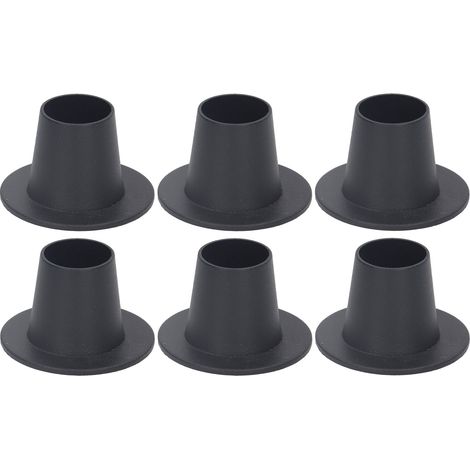 6 bougeoirs noirs en fer mat, porte-bougie conique stable, centre de table pour anniversaire, lot de 6 pièces (1/5)