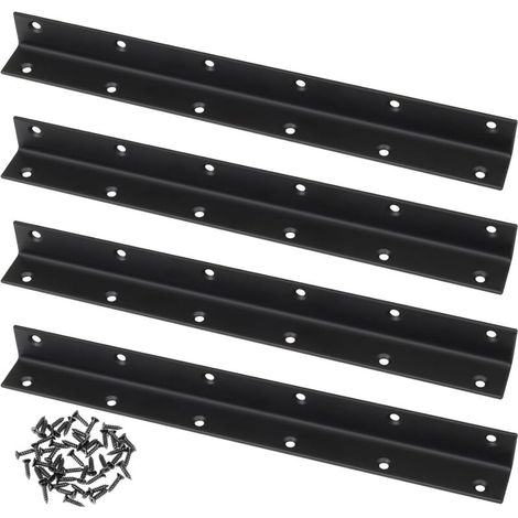 L-förmiger Eckverbinder, 4er-Pack, 90-Grad-Lochwinkel, Hochleistungsverstärkung für Holz, für Verstärkungen, Reparaturen, Tische, Schränke, Möbel - (201x25x25mm)