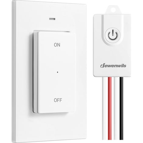 DEWENWILS Funkschalter mit Wandsender 230 V	 kabellose Lichtsteuerung	 Weiß (1/5)