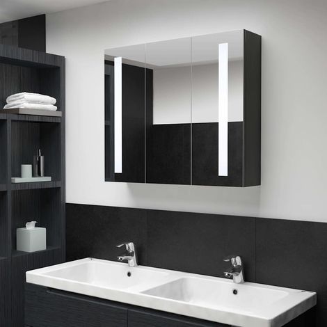 vidaXL Mueble de baño con espejo LED 89x14x62 cm (1/5)