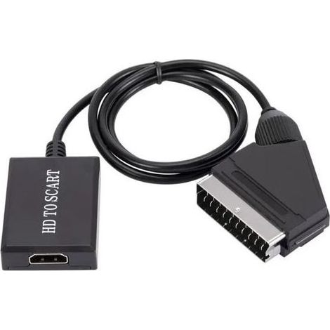 Convertisseur hdmi vers péritel adaptateur audio vidéo hd 1080p pour hdmi vers péritel Sky Box (1/5)