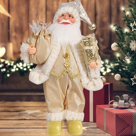 Figurines de Décoration de Noël Père Noël Debout - Accessoires d'Ambiance pour Cadeaux, Décorations Halloween et Automne à la Maison - Collection de F (1/5)