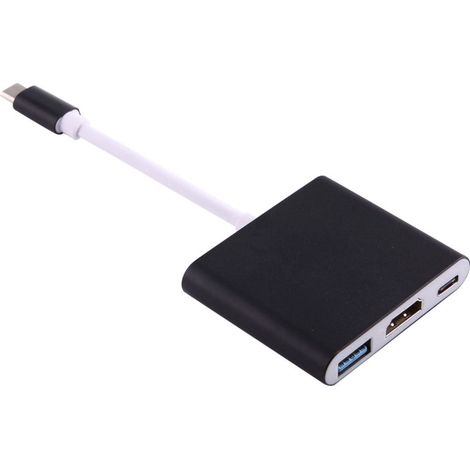 Adattatore USBC a HDMI USBA USBC Nero