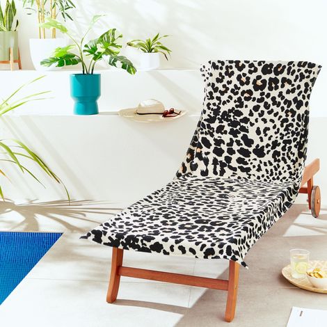 Catherine Lansfield Leopard Telo da spiaggia in cotone, 78 x 200 cm, colore: naturale (1/4)