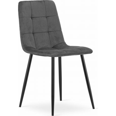 Sedia Kara - velluto grigio scuro x 1