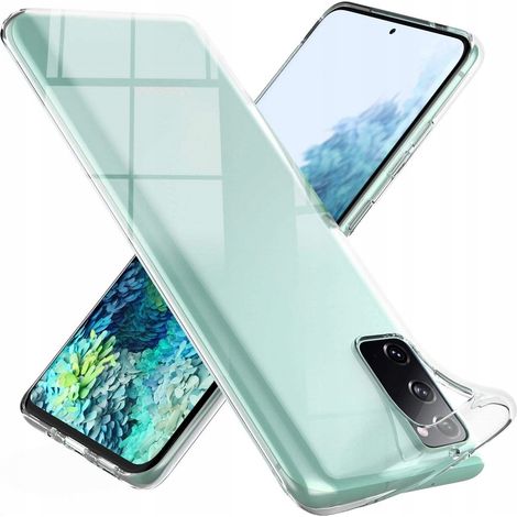 Custodia in silicone per Samsung Galaxy S20 FE, sottile, trasparente + vetro 9H (1/5)
