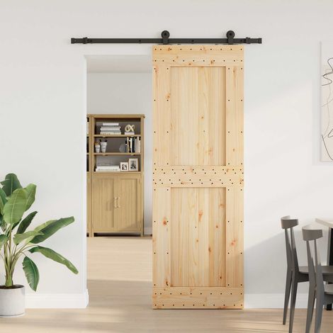 Teenpull – Schiebetür NARVIK Natürlich und Schwarz 80 x 210 cm (152,5 cm) (1/5)