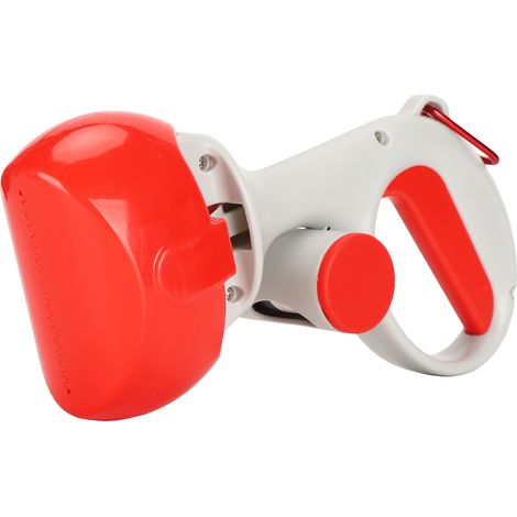 Ramasse-crottes pour animaux (chien/chat) avec matériaux haute résistance et ressorts durables - Petit modèle rouge (1/5)
