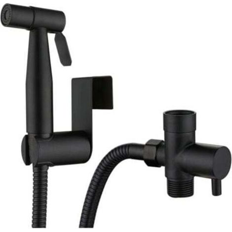 Bidet-Sprühkopf, Duschkopf, Handbrause, Komplettset, schwarz