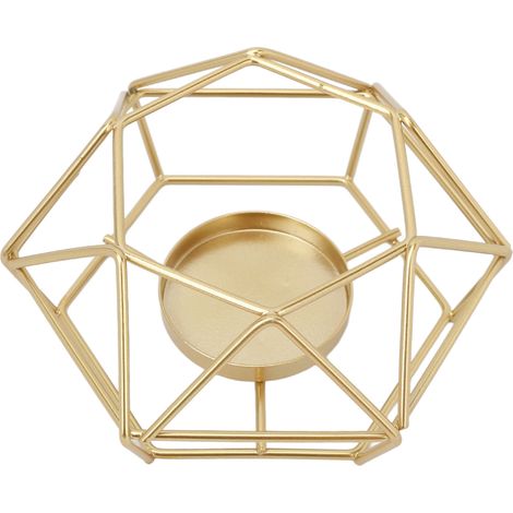 Porte-bougies géométriques en fer forgé style nordique minimaliste, décor de bougies chauffe-plat pour la maison. (1/5)
