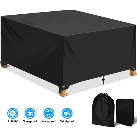 Funda rectangular para muebles de jardín, impermeable, Oxford 420D, para mesa de jardín. (1/4)