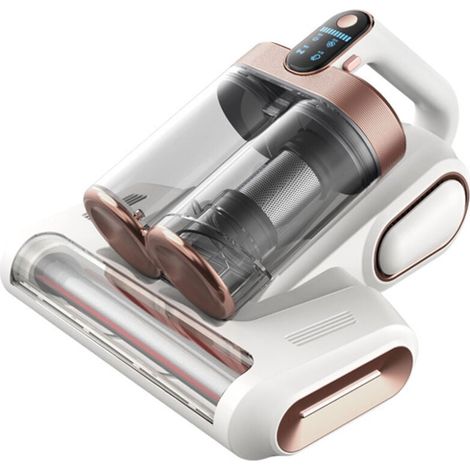 Aspirateur anti-acariens pour matelas avec lumière UV 17 Kpa - Aspirateur à double rouleau - Puissance d'aspiration : 450 W - Double bac à poussière de 600 ml - Pour rembourrage, lit, canapé, (1/4)