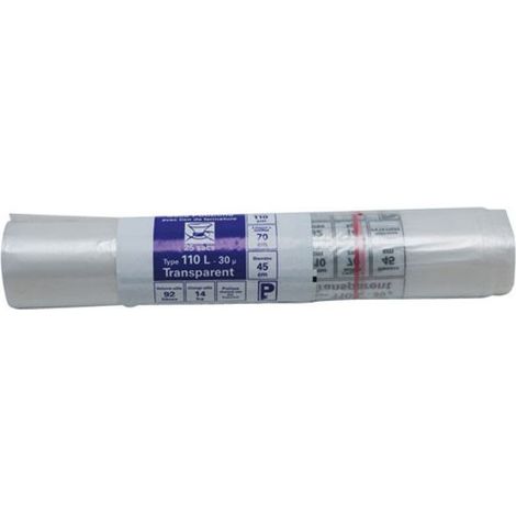 SPHERE - Sac poubelle transparent 110L x25