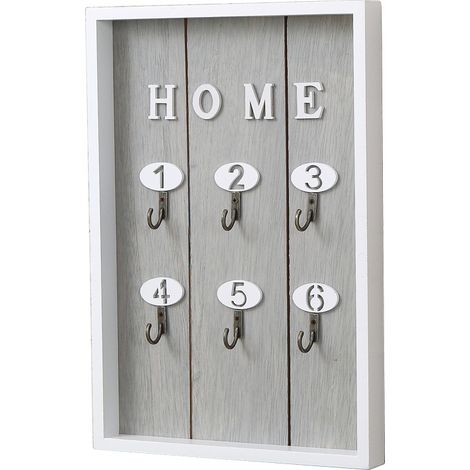 Décoration murale de porte créative sans poinçon de style nordique - Support de stockage de clés suspendu - Porte-clés d'entrée murale - Organisateur multifonctionnel pour rangement des clés et décora (1/4)