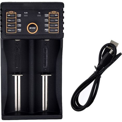 CCYKXA LiitoKala lii-202 Mini USB Multifunction Battery Charger Compatible 118650 26650 16340 14500