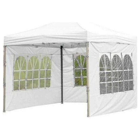 Tente de réception extérieure pliable en toile imperméable blanche