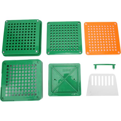 100 trous remplisseur de gélules vides, plaque manuelle pour capsules taille 0 vert foncé, outil de remplissage de gélules (1/5)