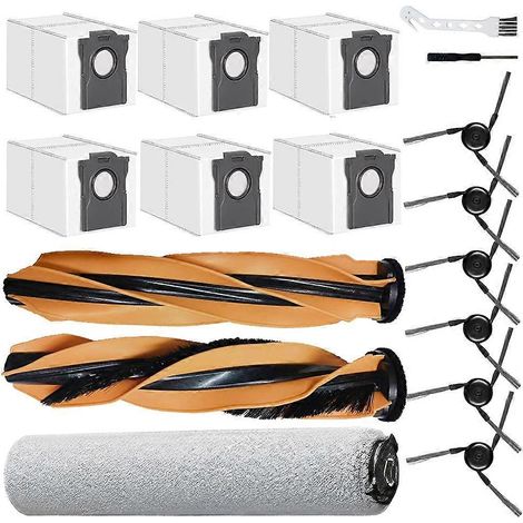 17 pièces : brosse principale, rouleau, sac à poussière et brosse latérale pour aspirateur robot Dreame Mova Z60 Ultra (1/5)