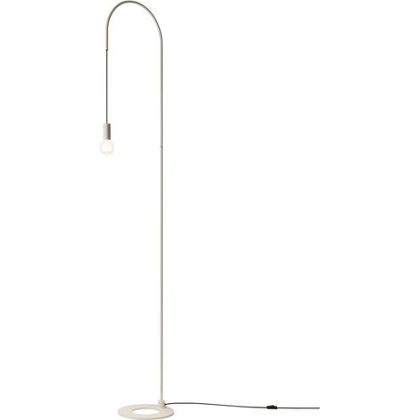 Zafferano - Lampadaire Filo, orientable à 200, métal peint, ampoule E27 max 60W incluse, H 231cm - Blanc