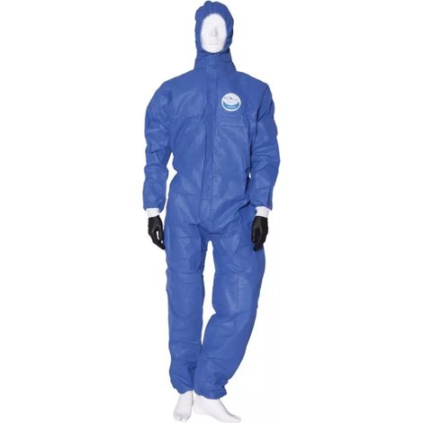 Tuta monouso traspirante con cappuccio WeeSafe Weecover MEDICOM Tipo 5/6 Blu M