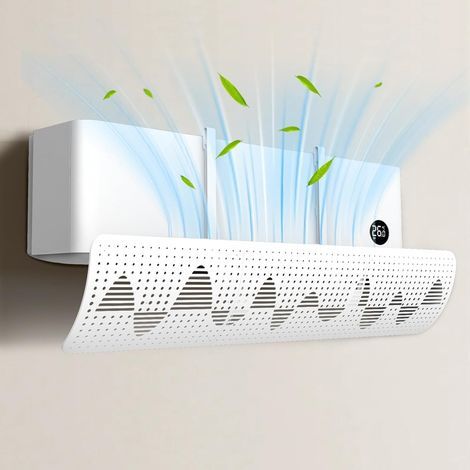 Deflecteur Climatisation Universale, Déflecteur d'aria Regolabile e Portatile, Deflecteur Climatisation Murale pour Maison/Bureau âgés, Néonats, Femmes en Gestation (Blanc) [Classe énergétique A] (1/5)