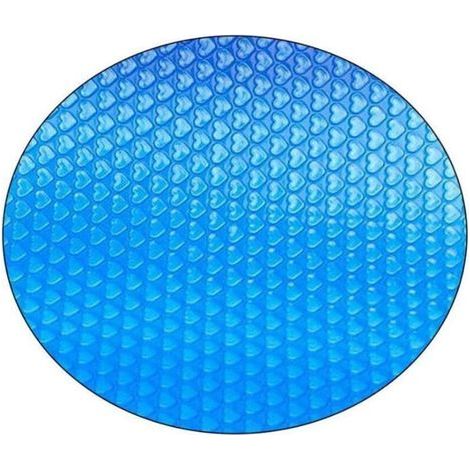 Couverture à bulles - Couverture solaire ronde pour piscine. Protection solaire pour piscine extérieure, chauffage de bassin de jardin. Film d'isolation thermique pour piscine Ø 120 cm. (1/4)