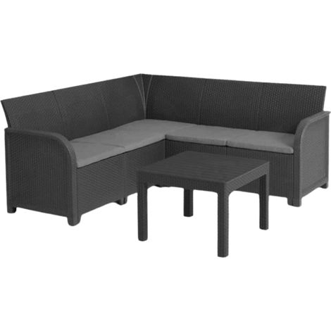 Keter Rosalie 5 Seater Corner Set - Grey (1/3)