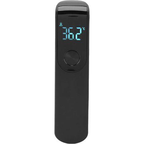 Pistolet thermomètre infrarouge sans contact portable, thermomètre frontal numérique pour hôtels et maison. Design noir, lecture rapide et précise. (1/5)