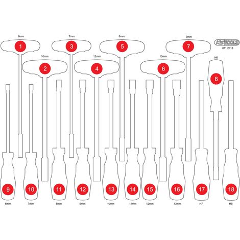 KS TOOLS bandeja de espuma vacía para 811.2018 - 811.2018-97