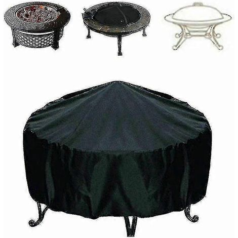 Housse ronde pour brasero en tissu Oxford 210D, imperméable, anti-poussière et pare-soleil.-757530cm