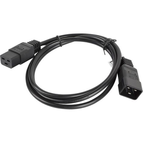 Lanberg CA-C19E-10CC-0018-BK cable de transmission Noir 1,8 m Coupleur C19 Coupleur C20 (1/4)
