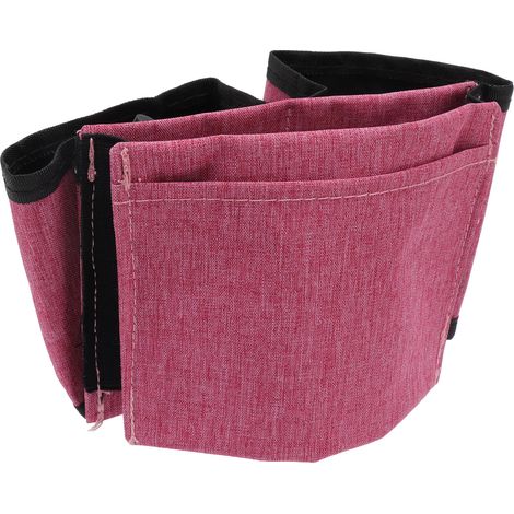 Porte-gobelet de voyage en tissu Oxford, porte-gobelet mains libres pour poignée de valise, rose rouge