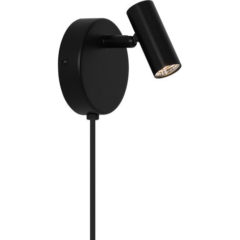 Applique murale Omari Round  Métal Noir ,  H. 12 - IP20 - LEDModule /  Nordlux Intérieur