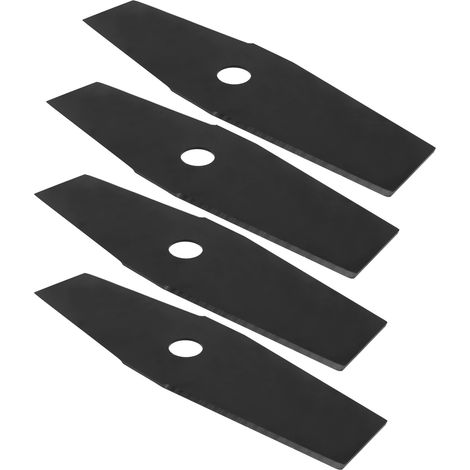 Lot de 4 lames noires de 30 cm pour débroussailleuse et coupe-bordures de jardin. Accessoires de coupe. (1/5)