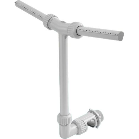 Fontaine cascade pour piscine avec double buse de pulvérisation, support de fontaine en plastique haute pression avec jet d'eau en cascade pour piscines hors sol et enterrées (1/4)
