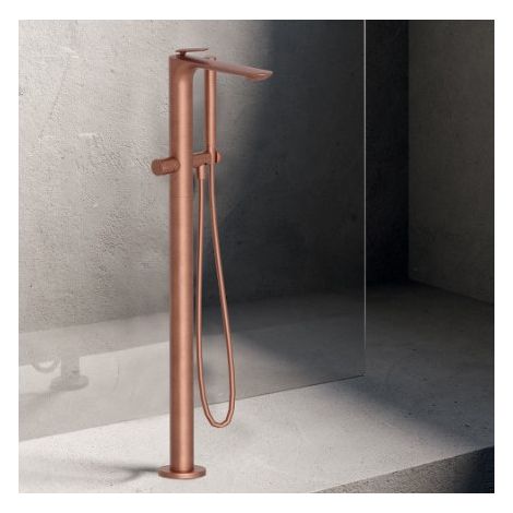 Mitigeur bain douche monocolonne Or Rose Brossé FOIL - CRISTINA ONDYNA FL18934P (1/2)