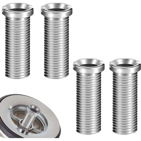 4 Pièces Vis pour Panier D'évier 35mm Acier Inoxydable Vis Creuse Vis de Bonde pour la Vis Évier Panier Vis Accessoires de Fixation pour Cuisine Lavabo(Argent)-INHHUB (1/5)