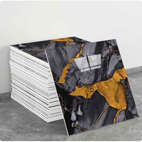 (10 Stück, 30×30 cm, Q052) Selbstklebende Wandaufkleber für Fliesen, Marmorstruktur, Wanddekoration, PET-Material, geeignet für Küchen, Badezimmer, Kamine und Waschküchen.