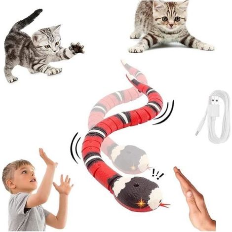 Jouet de Serpent Électrique - Intelligente - USB - Détection Automatique - Couleurs Vives - 39 cm (1/4)