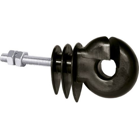 1CF ISOLATORE AD ANELLO NERO CON VITE PER FERRO pz. 25