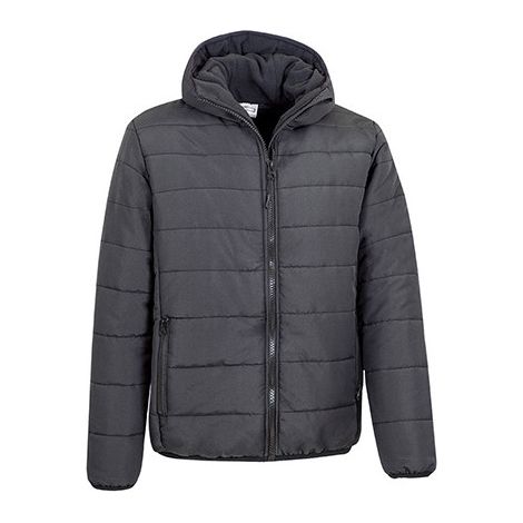 Chaqueta con capucha y polar interior, en negro, azul y gris, tejido exterior Rip-Stop resistente al agua FLEETWOOD 3XL Gris carbón