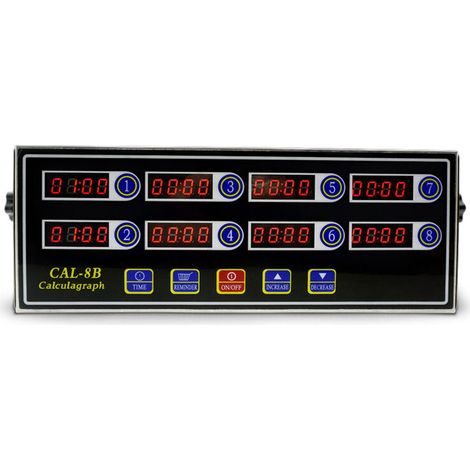 Minuterie de Cuisine NuméRique Commerciale à 8 Canaux, Minuterie de Calcul en Acier Inoxydable avec Alarme, Rappel D'Horloge (1/2)