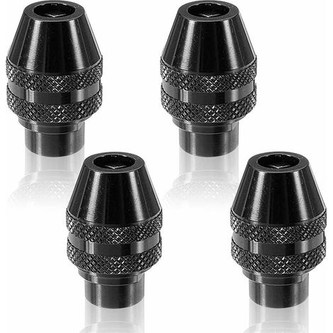 Keyless Chucks,4pcs Mini Quick Change Chuck Quick Change Multi Keyless for Dremel Rotary Tools Accessories,0.4-3.2mm (1/5)