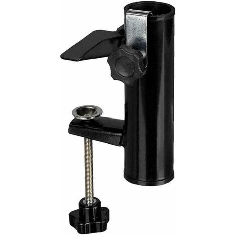 Porte-parasol balustrade pour balcon – Support sans perçage pour mât jusqu'à Ø 19-38 mm – Fixation stable et sécurisée – 1 pièce (1/5)