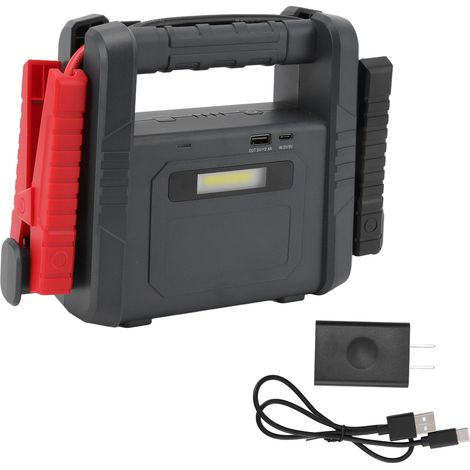 Kit de Démarrage 1500A 800A 12V, Batterie de Secours avec Poignée Isolante, Sortie LED et USB, Prise US 100-240V, Chargeur de Batterie Portable (1/5)